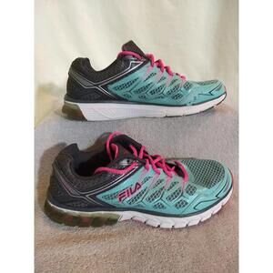 FILA Womens Vector Teal Running Shoes, Size: 11      #MT25-3